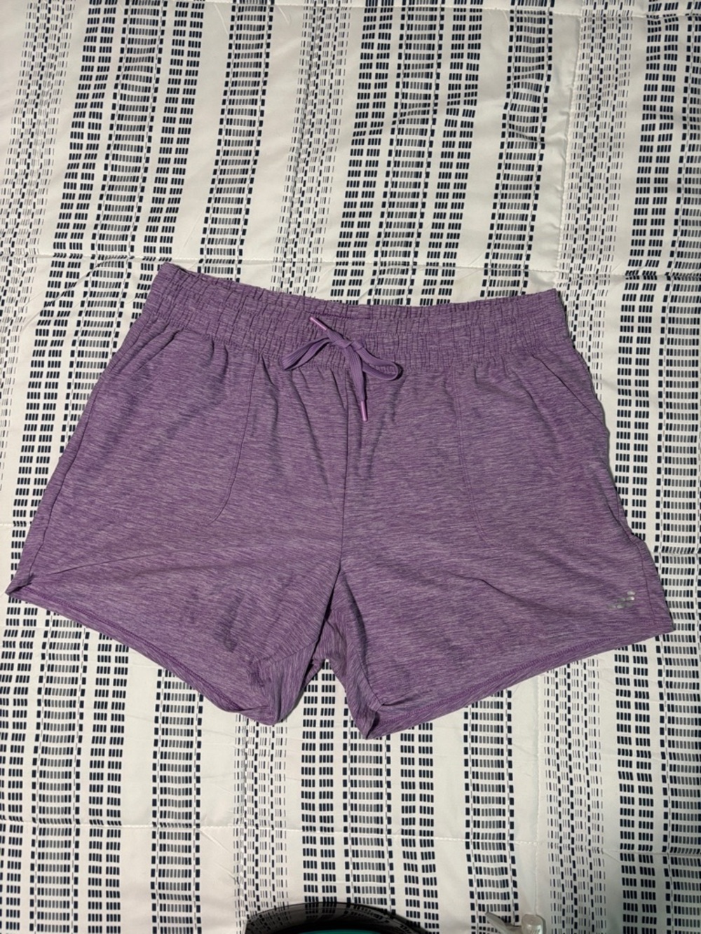 bcg Purple Heather Drawstring Athletic Shorts